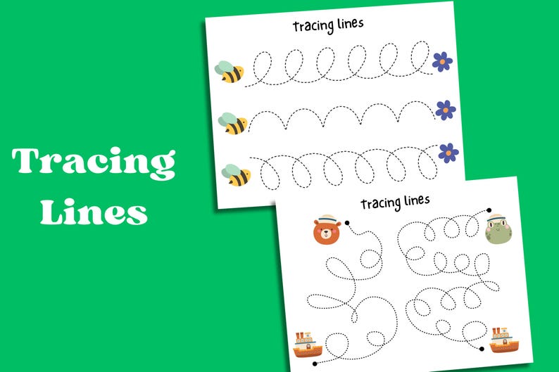 Mega Preschool Activity Worksheets Bundle, PDF Printable, Alphabet, Dot-to-Dot, Cutting, Puzzles, Tracing & Fine Motor Skills for Pre-K image 3