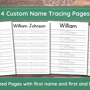 Custom Name Tracing Sheet Handwriting Practice Personalized Name Trace Handwriting Worksheet Printable Handwriting Page Kids Name Writing