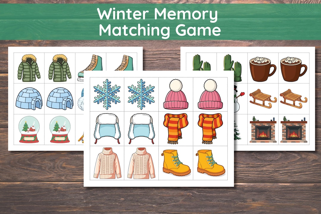 Winter Memory Winter Memory Matching Game, Winter Memory Activity, Winter Memory ...