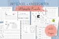 Preschool Pre-K + Kindergarten Learning Bundle | +600 Pages | Printable Activity Worksheets | Coloring | Dot To Dot | Tracing | Alphabet