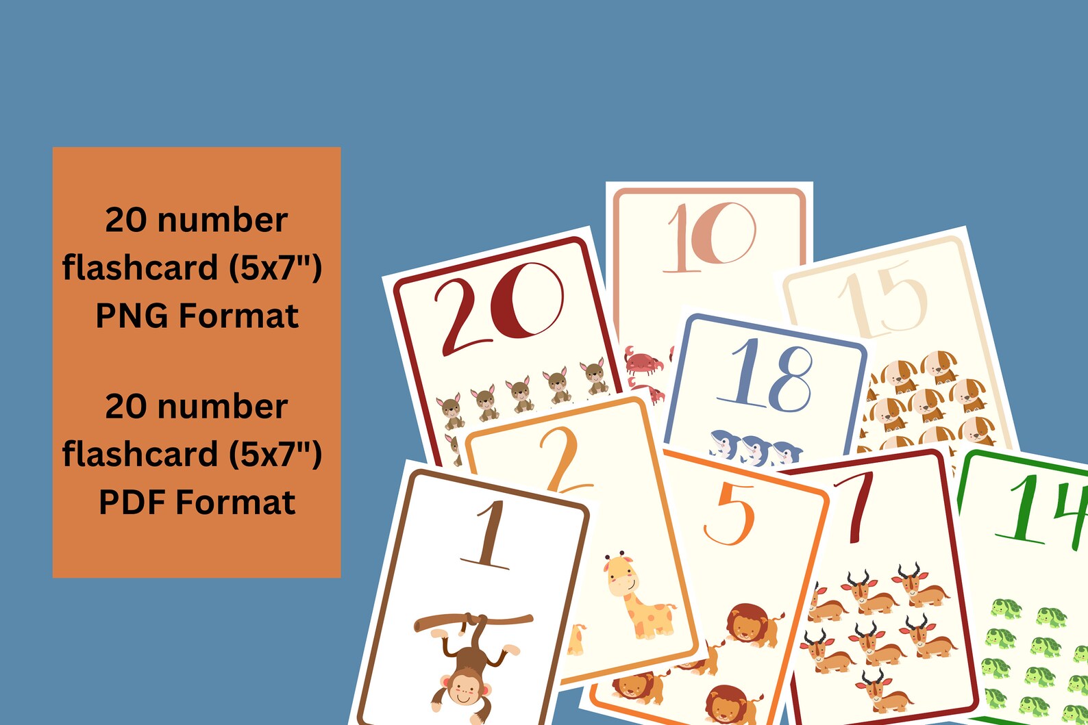 Numbers Flash Cards, Preschool Counting Flash Cards, Count and Clip ...