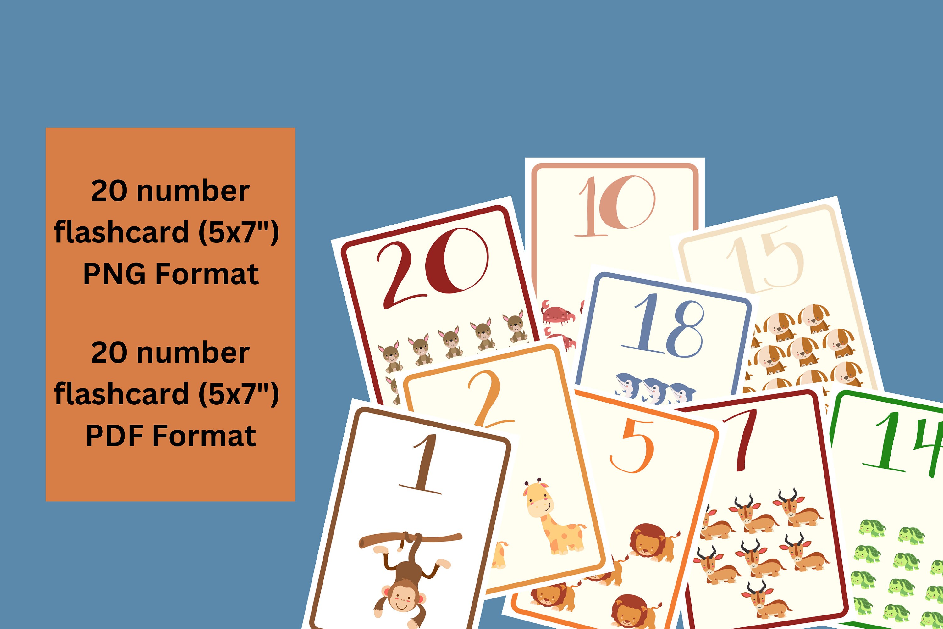 Numbers Flash Cards, Preschool Counting Flash Cards, Count and Clip ...