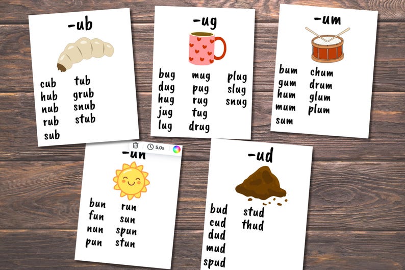 Learn to Read CVC Words, Phonics Cards Printable, CVC Word Family Lists, Homeschool Kids Resources, Kindergarten Reading, Phonetic, Toddlers image 7
