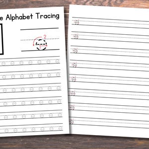 52 Printable Lowercase Alphabet Tracing Worksheets. Preschool-Kindergarten Handwriting.Letter Tracing Worksheets. 8.5x11" image 4