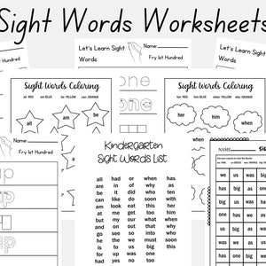 Printable Toddler Worksheets or Toddler Workbook Instant Download Alphabet, Numbers, Sight Words, Addition, Math Activities, Coloring pages image 3