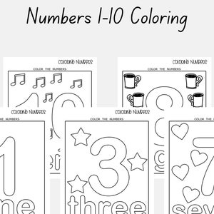 Printable Toddler Worksheets or Toddler Workbook Instant Download Alphabet, Numbers, Sight Words, Addition, Math Activities, Coloring pages image 5