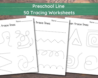 Preschool Line Tracing Worksheets, Lines Trace Pages Printable, Homeschool Busy Book, Kindergarten Curriculum Learning, Pre Handwriting
