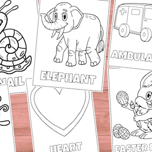 80 Printable Coloring Pages For Kids, Toddlers, Preschoolers, Coloring Book Coloring Page Preschool Kindergarten Homeschool Printables image 2