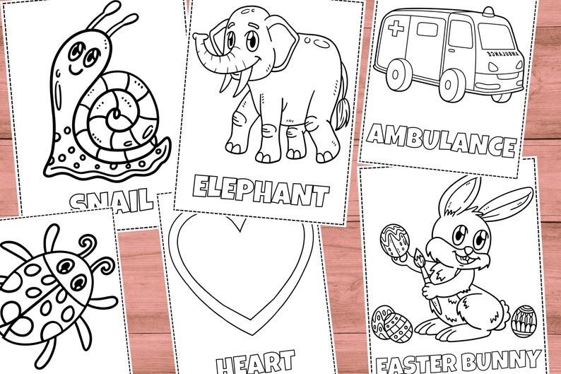 80 Printable Coloring Pages For Kids, Toddlers, Preschoolers, Coloring Book Coloring Page Preschool Kindergarten Homeschool Printables image 2