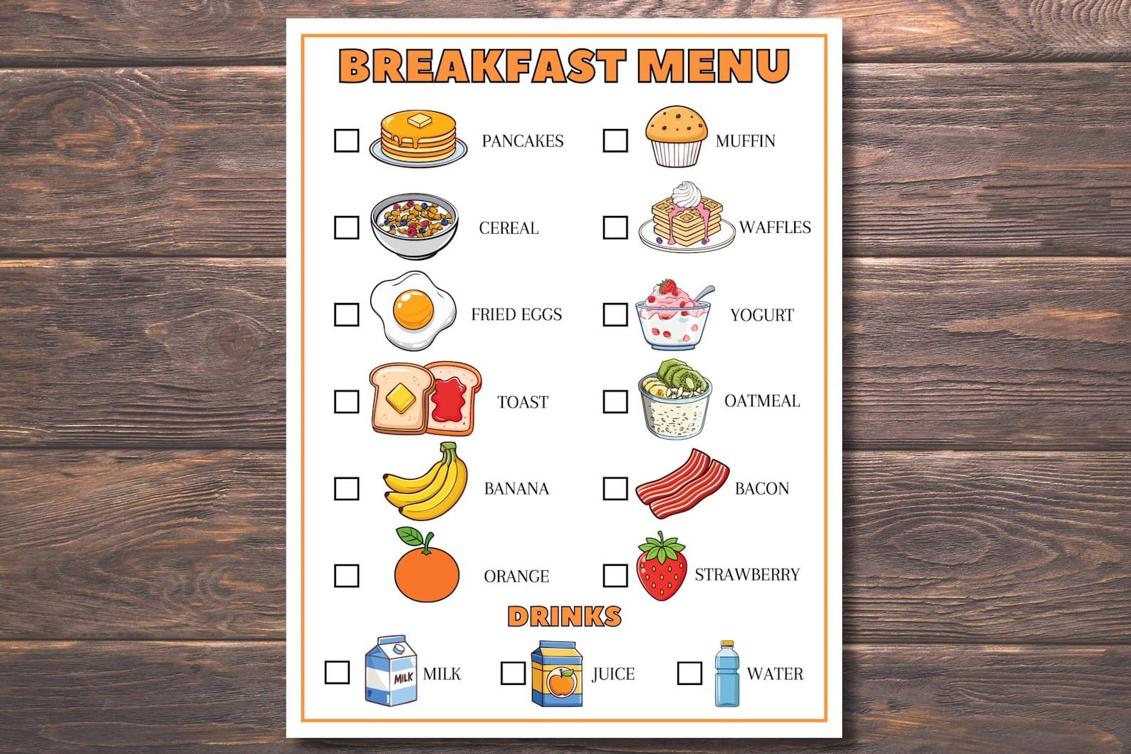 Pretend Play Menus, Pretend Restaurant Menus, Kids Play Menus, Kids ...