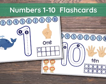 Preschool Printables Numbers 1-10 Play Doh Mats Toddler Activities, Montessori Materials Practice for Homeschool Pre-K Kindergarten