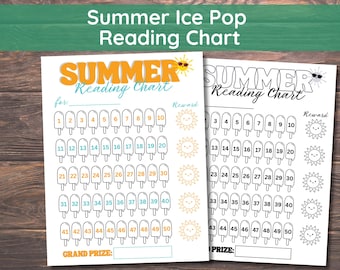 Quadro de Leitura de Verão para Crianças, Quadro de Leitura Infantil, Rastreador de Leitura Infantil, Rastreador de Livros Infantis, Rastreador de Livros de Verão