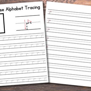 52 Printable Lowercase Alphabet Tracing Worksheets. Preschool-Kindergarten Handwriting.Letter Tracing Worksheets. 8.5x11" image 3