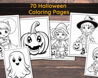 70 Halloween Printable Coloring Pages Kids Halloween Printable Coloring Sheets for Classroom Holiday Printable Coloring Book