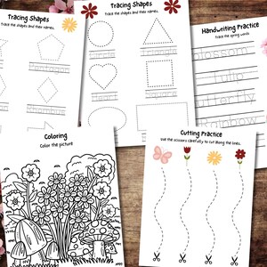 Spring Activity Kindergarten, Spring Homeschool Printable, Preschool Worksheets, Kindergarten Worksheets, Spring Worksheet, Spring Printable image 9