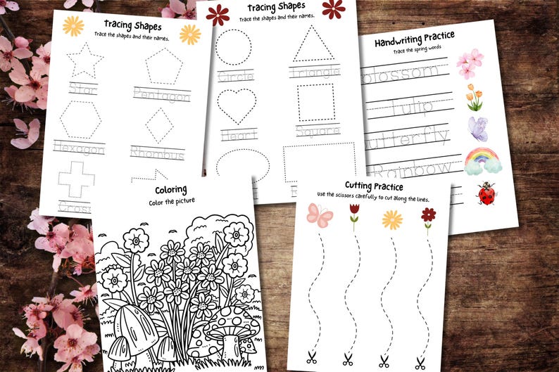 Spring Activity Kindergarten, Spring Homeschool Printable, Preschool Worksheets, Kindergarten Worksheets, Spring Worksheet, Spring Printable image 9