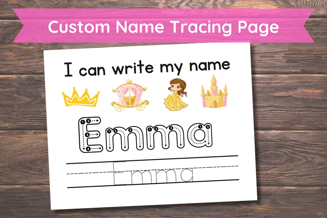Custom Name Tracing Sheet Handwriting Practice Personalized - Etsy