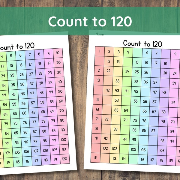 15 Printable Number Charts. Wall Charts/Work Mats/Worksheets. Preschool-2nd Grade Numbers and Counting to 120