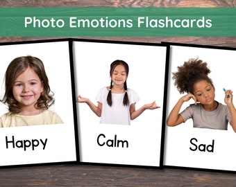 Photo Emotion 20 Flashcards Printable | Features Real Children | Emotions and Feelings | Feelings Flashcards | Emotions Chart | Real Photo