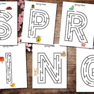 Spring Activity Kindergarten, Spring Homeschool Printable, Preschool Worksheets, Kindergarten Worksheets, Spring Worksheet, Spring Printable image 4