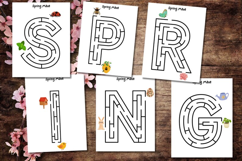 Spring Activity Kindergarten, Spring Homeschool Printable, Preschool Worksheets, Kindergarten Worksheets, Spring Worksheet, Spring Printable image 4