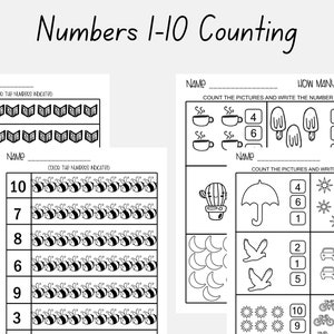 Printable Toddler Worksheets or Toddler Workbook Instant Download Alphabet, Numbers, Sight Words, Addition, Math Activities, Coloring pages image 9