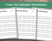 26 Printable Trace the Alphabet Worksheets | Preschool-KDG Phonics | Trace the letters | Writing Alphabet | Writing Letters | Letter Tracing