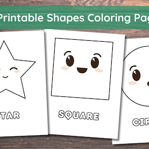 16 Hojas de trabajo de páginas para colorear de formas imprimibles para niños: Preescolar - Jardín de infantes Educación en el hogar