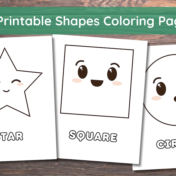 16 Printable Shapes Coloring Pages Worksheets for Kids: Preschool - Kindergarten Homeschool