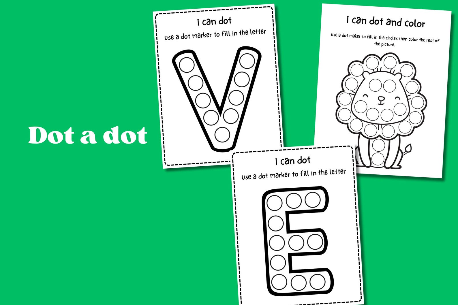 Mega Preschool Activity Worksheets Bundle, PDF Printable, Alphabet, Dot ...