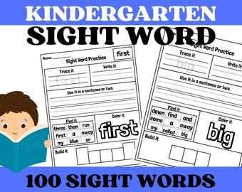 100 Printable Let's Learn Fry 1st Hundred Sight Words Worksheets ...