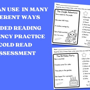 Kindergarten At Home Reading Worksheets | Comprehension Passages | Homeschool Classroom Tutoring | Preschool Reading Blends Worksheets image 7