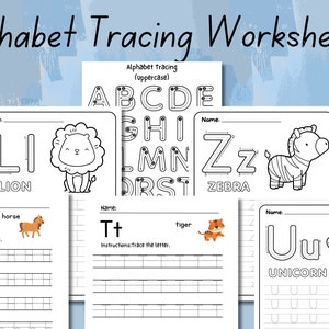 Preschool Pre-K Kindergarten Learning Bundle 600 Pages Printable Activity Worksheets Coloring Dot To Dot Tracing Alphabet image 3