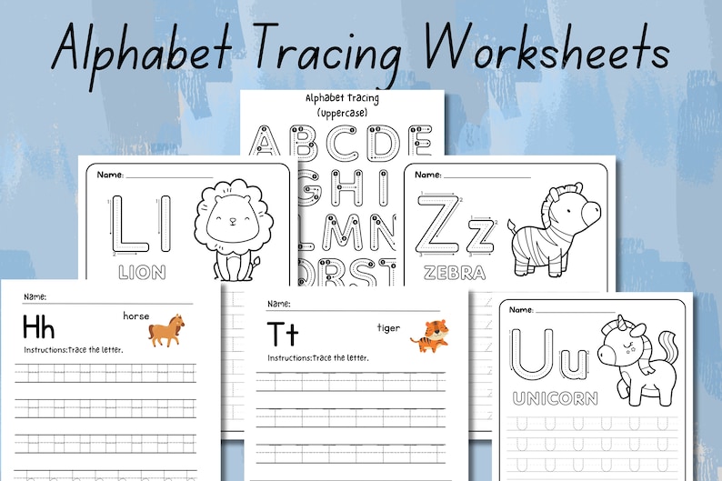 Preschool Pre-K Kindergarten Learning Bundle 600 Pages Printable Activity Worksheets Coloring Dot To Dot Tracing Alphabet image 3