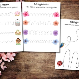 Spring Activity Kindergarten, Spring Homeschool Printable, Preschool Worksheets, Kindergarten Worksheets, Spring Worksheet, Spring Printable image 3