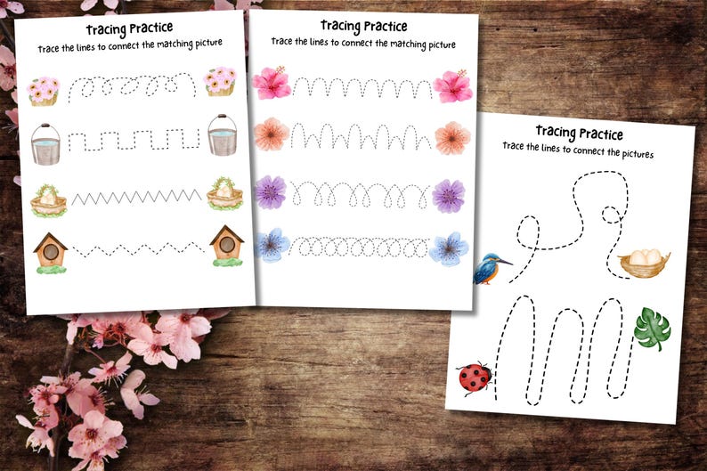Spring Activity Kindergarten, Spring Homeschool Printable, Preschool Worksheets, Kindergarten Worksheets, Spring Worksheet, Spring Printable image 3
