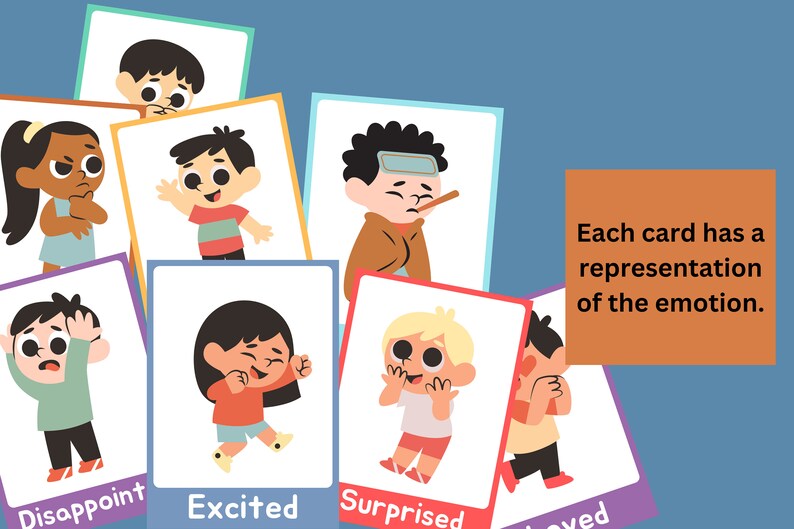 Emotion Flashcards Feelings Flash Cards Emotion Cards Etsy