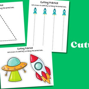 Mega Preschool Activity Worksheets Bundle, PDF Printable, Alphabet, Dot-to-Dot, Cutting, Puzzles, Tracing & Fine Motor Skills for Pre-K image 4