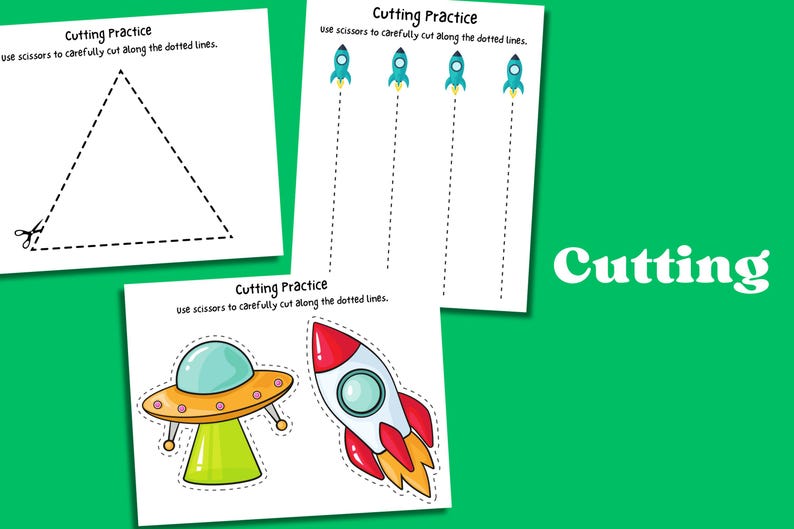 Mega Preschool Activity Worksheets Bundle, PDF Printable, Alphabet, Dot-to-Dot, Cutting, Puzzles, Tracing & Fine Motor Skills for Pre-K image 4