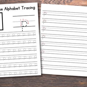 52 Printable Lowercase Alphabet Tracing Worksheets. Preschool-Kindergarten Handwriting.Letter Tracing Worksheets. 8.5x11" image 2