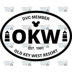 Old Key West Resort (OKW) Oval Decal, DVC Member SVG File for Cricut
