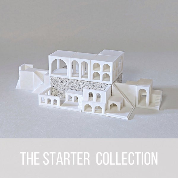 3d Printed Architecture Models | 12 Piece Diorama Creative Toy Desk Gadget