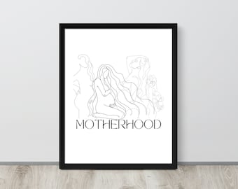 Arte de línea de maternidad, arte de línea de embarazo, decoración de pared de embarazo, arte de embarazo, arte de línea corporal de mujer embarazada, impresión de embarazo, impresión minimalista