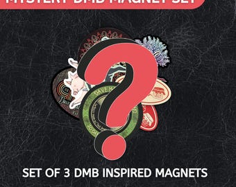 Mystery DMB MAGNET Se -Set of 3 Magnets - you will receive 3 different magnets of different DMB inspired designs