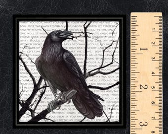3" DMB inspired vinyl matte sticker - Raven w/ lyrics