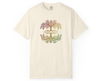 Rooted in Love Tree T-shirt | Botanical Design - *preshrunk 100% cotton