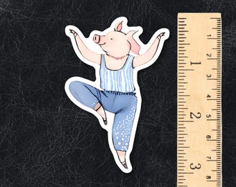 3" sticker - dmb inspired - dancing PIG - waterproof
