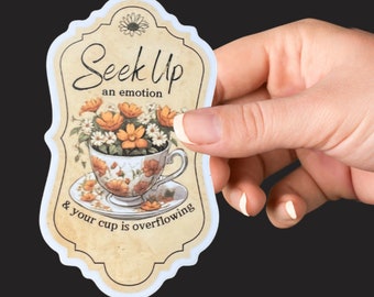 sticker -  dmb - seek up - tea cup - 3"