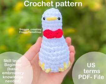 Birbin crochet pattern!/crochet bird pattern/easy amigurumi pattern/beginner crochet pattern/amigurumi duck/Birbin amigurumi pattern