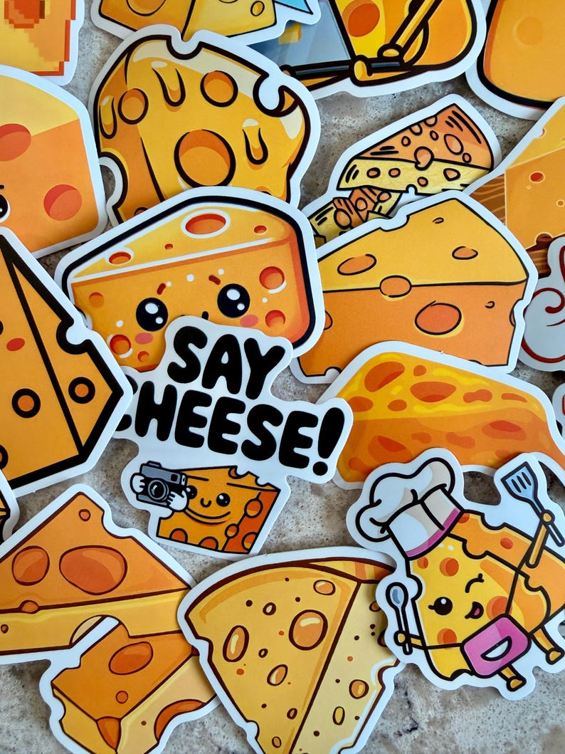 5-100 Cheese Stickers - Etsy